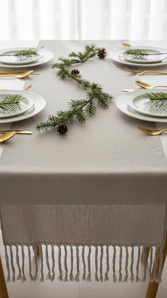 Linen with Fringe Trim