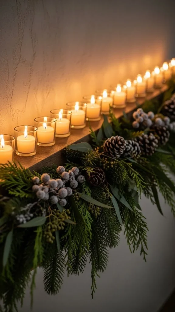 Mantel Garland with Mini Votives