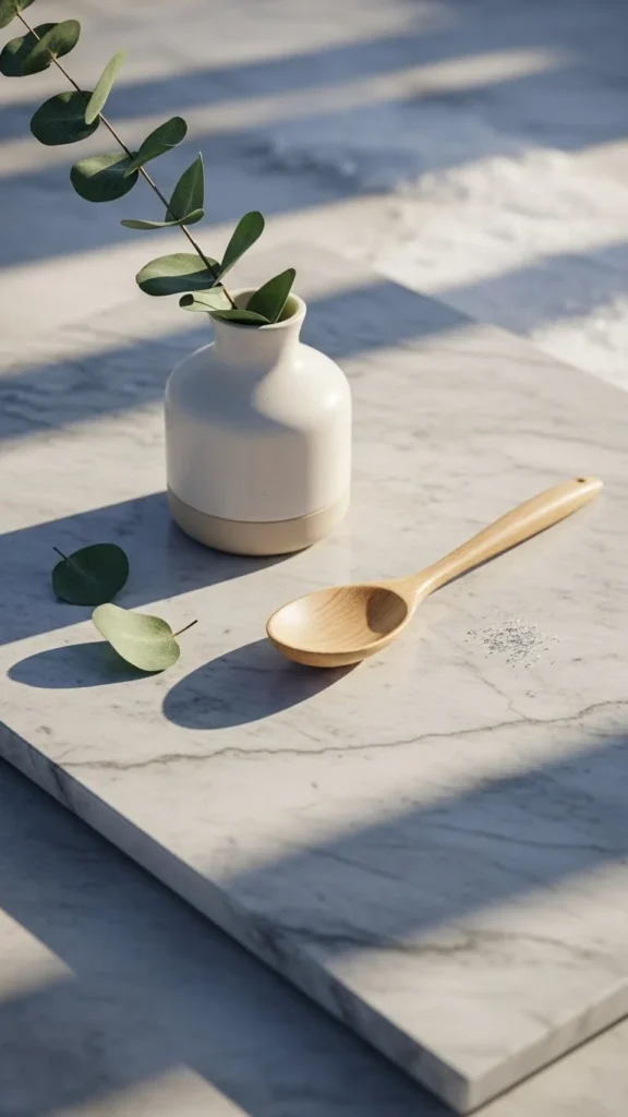 Marble Slab Used as a Decor Base