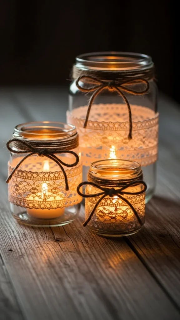 Mason Jar Candle Wraps