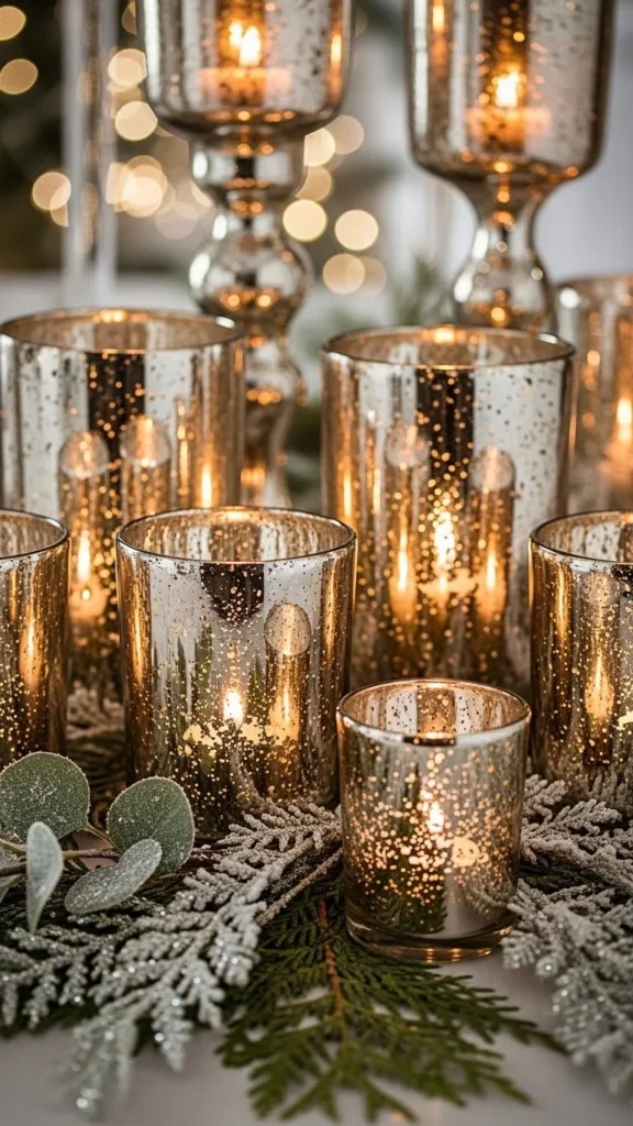 Mercury Glass Candle Trio