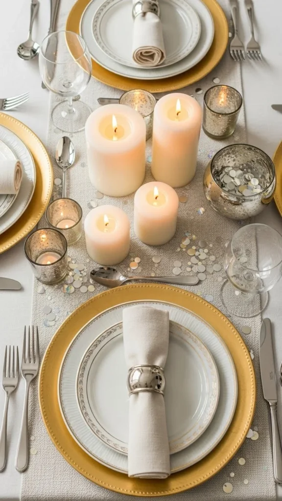 Metallic Layered Place Settings
