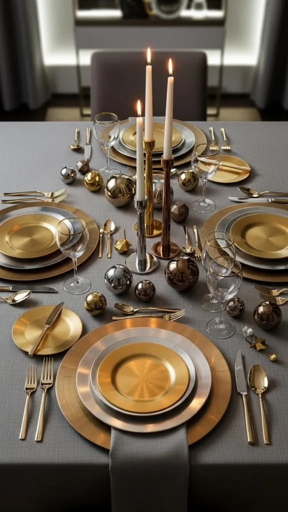 Metallic Mix Table Styling