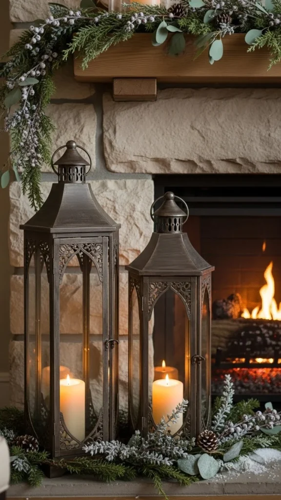 Metallic Winter Lanterns