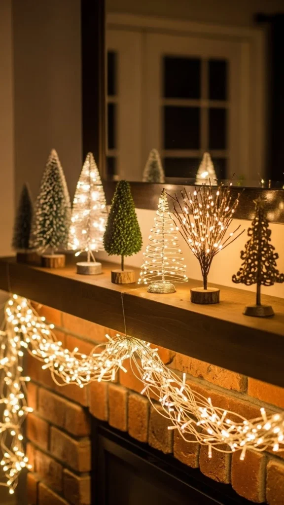 Mini Tree Mantel Lineup