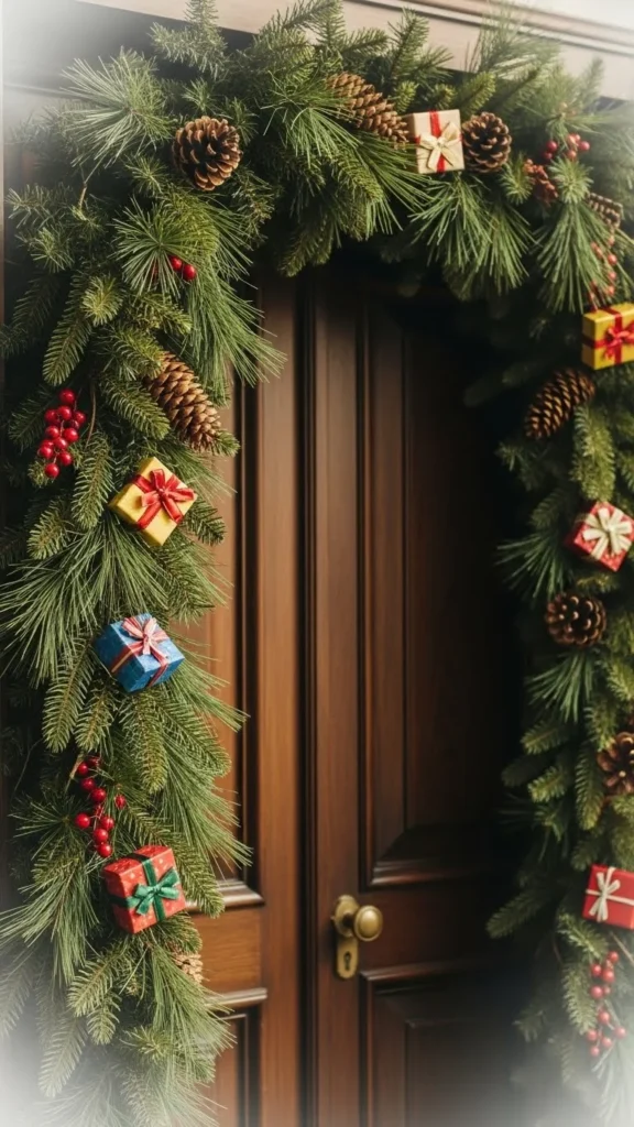 Mini Wrapped Gift Boxes on Garland