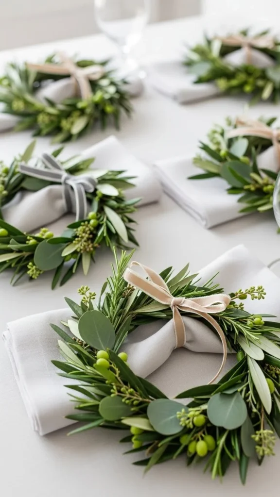 Mini Wreath Napkin Rings