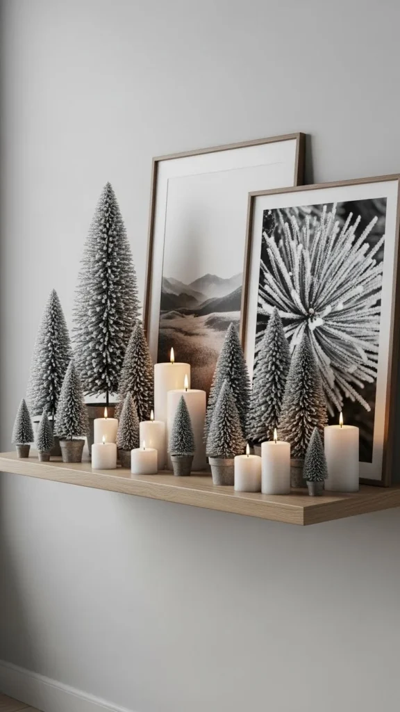 Minimal Shelf With Winter Accents