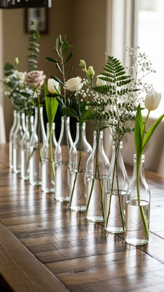 Minimalist Glass Bottles with Single Stems