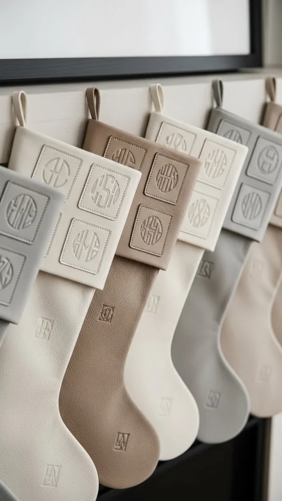 Monogram Leather-Patch Stockings