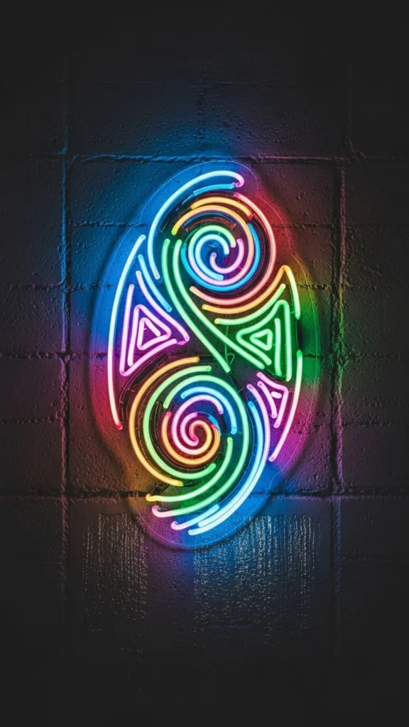 Neon Glow Sign Backdrop