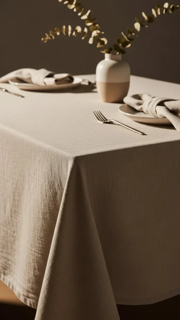 Neutral Linen Tablecloth
