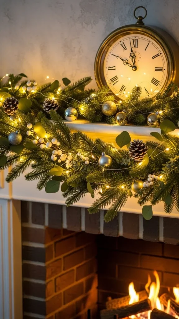 New Year Countdown Mantel