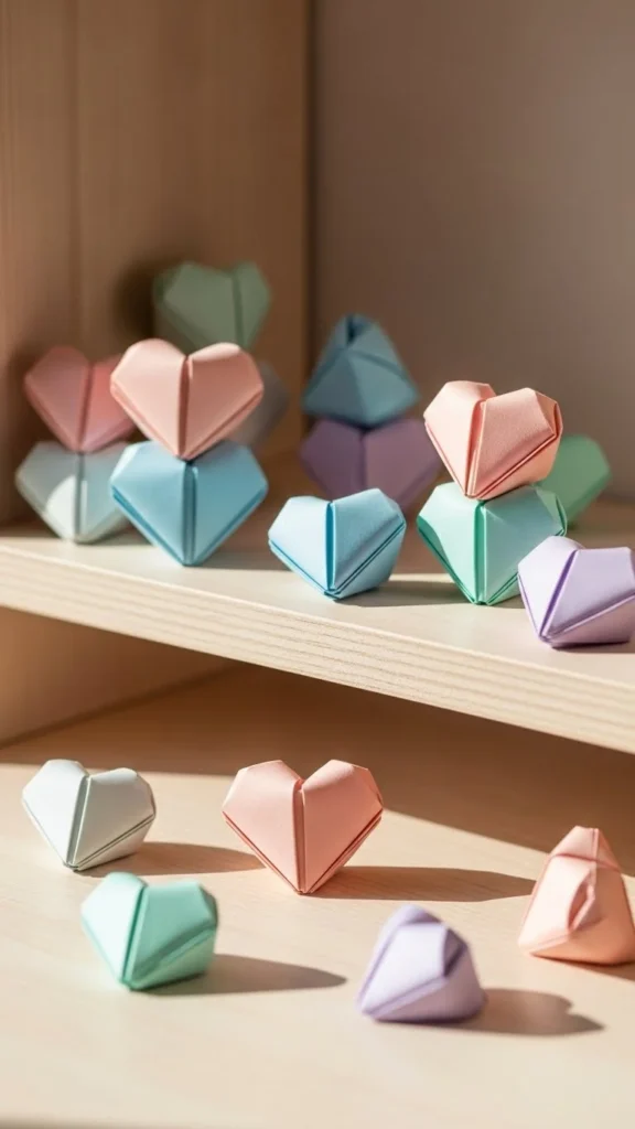 Origami Heart Accents
