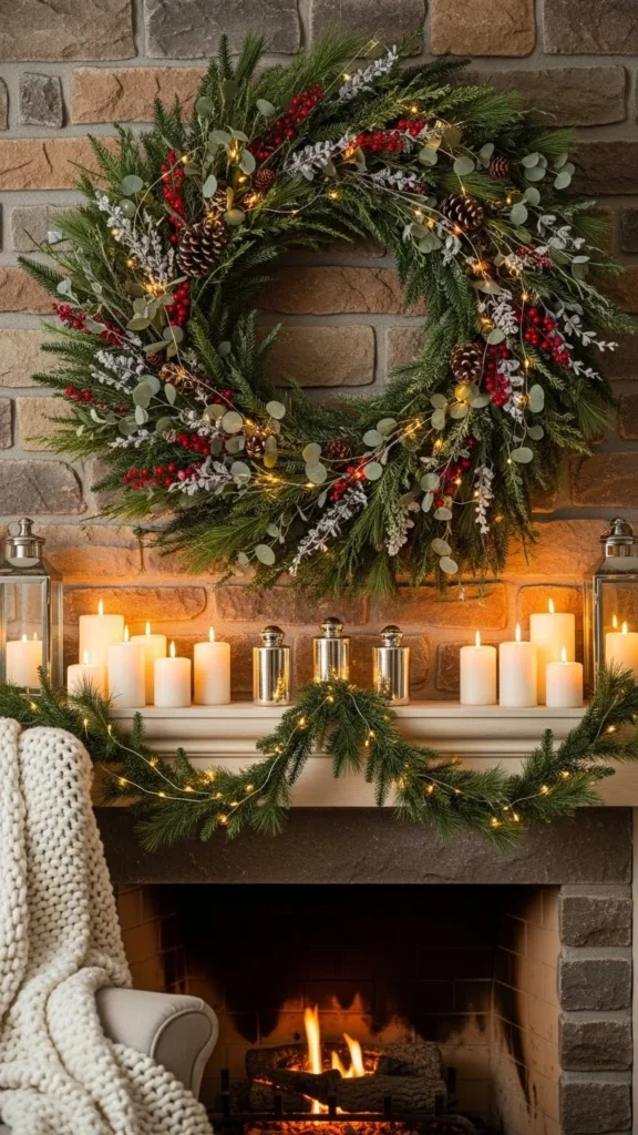 Over-the-Mantel Wreath