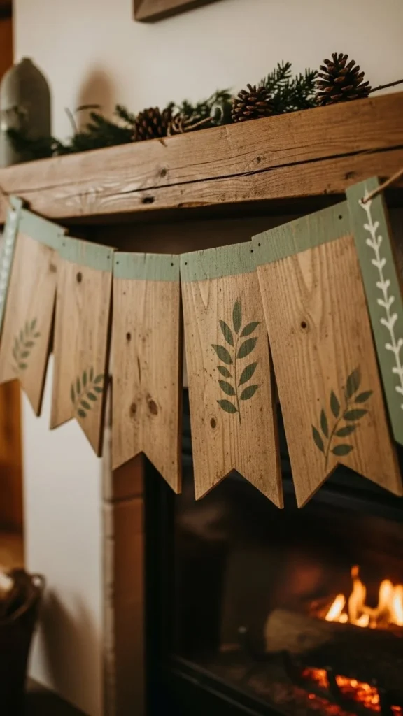 Pallet Wood Mantel Banner