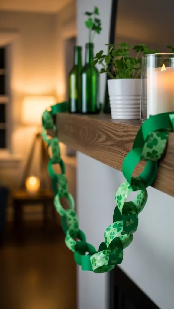 Paper Chain Green Garland