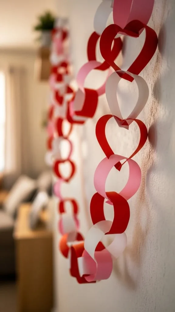 Paper Chain Hearts