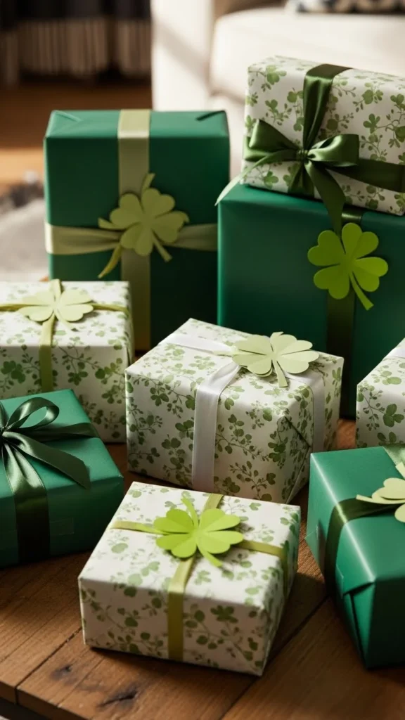 Paper Clover Gift Wrap Accents