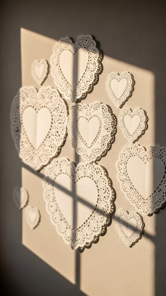 Paper Doily Heart Art