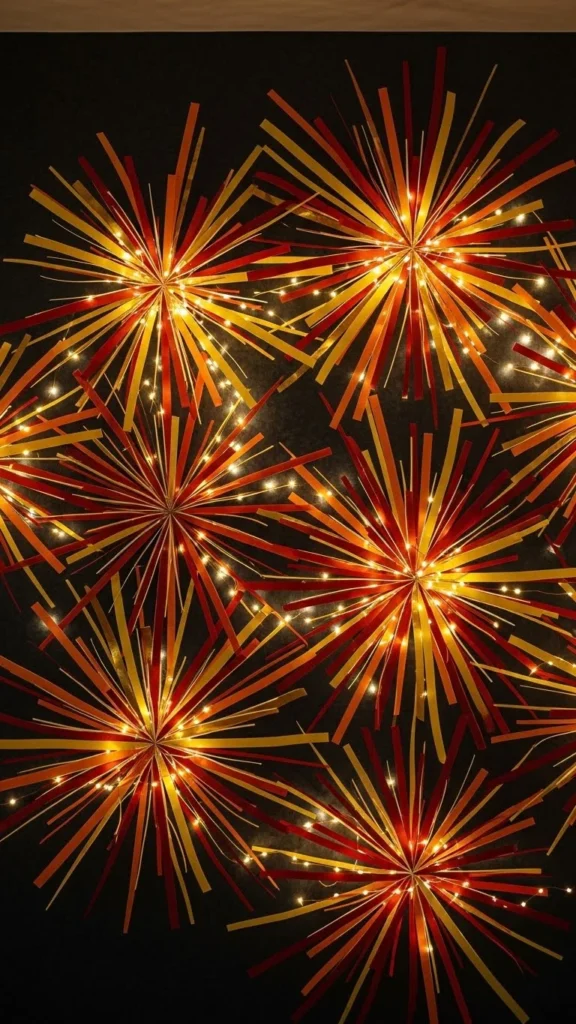 Paper Firework Bursts