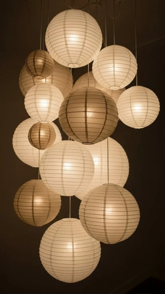 Paper Globe Ceiling Cluster