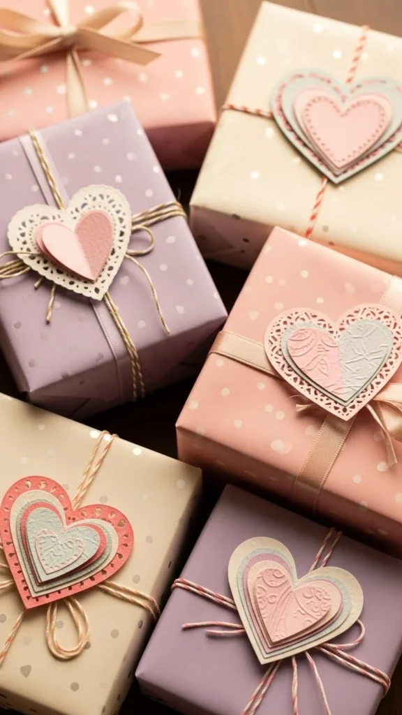 Paper Heart Gift Toppers