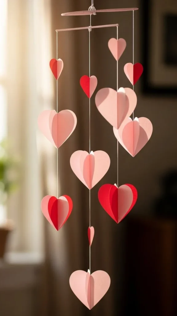 Paper Heart Mobile