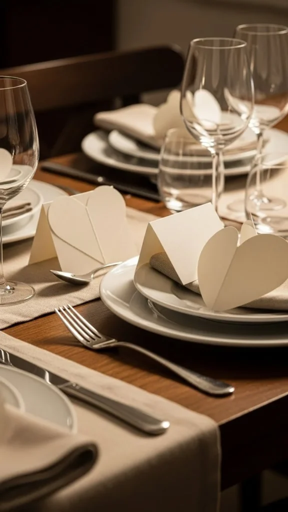 Paper Heart Place Cards