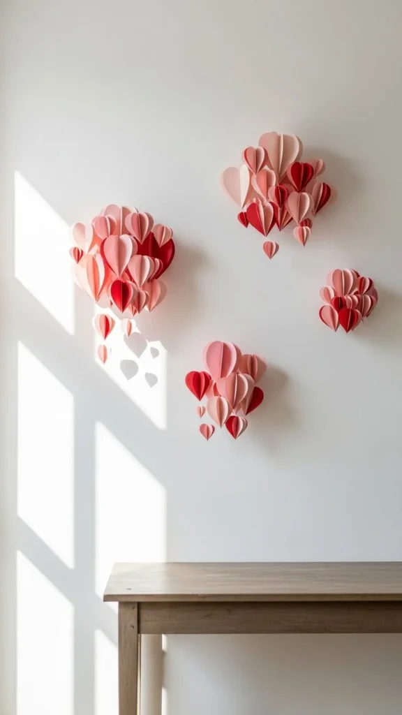 Paper Heart Wall Clusters