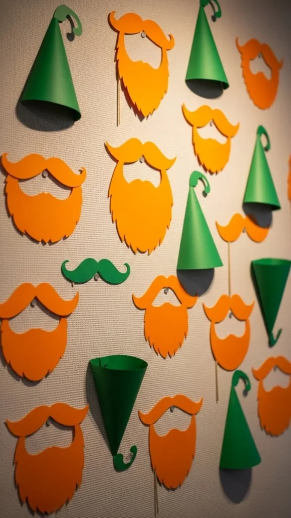Paper Leprechaun Beard Cutouts
