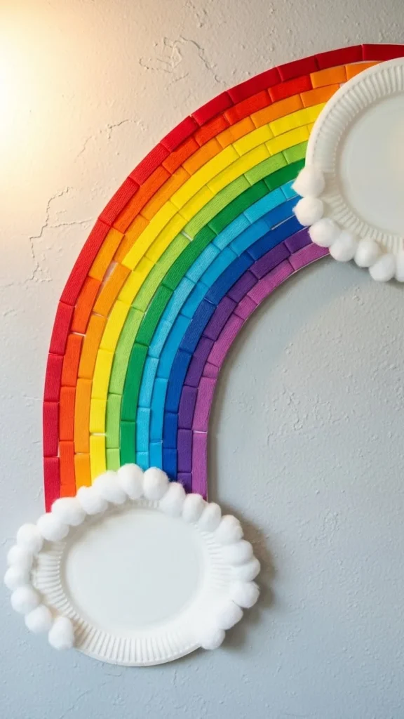 Paper Plate Rainbow Decor