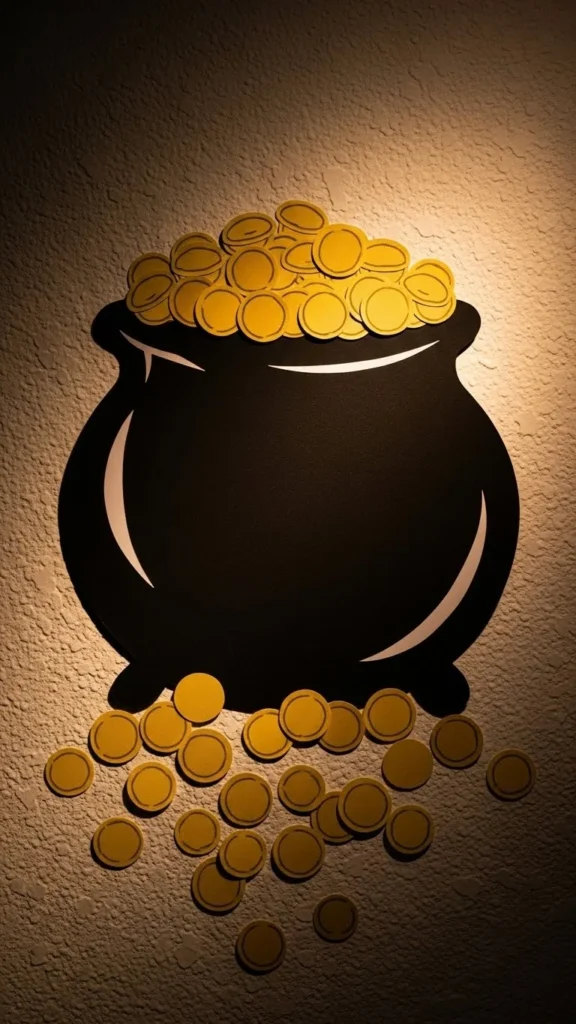 Paper Pot of Gold Silhouette