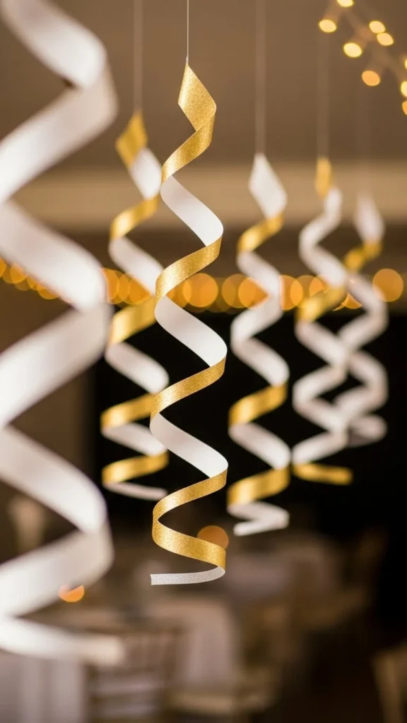 Paper Ribbon Spirals