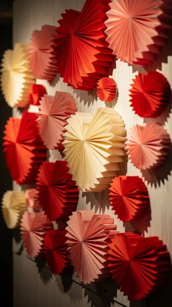 Paper Rosette Hearts