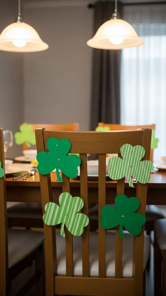 Paper Shamrock Chair Backs