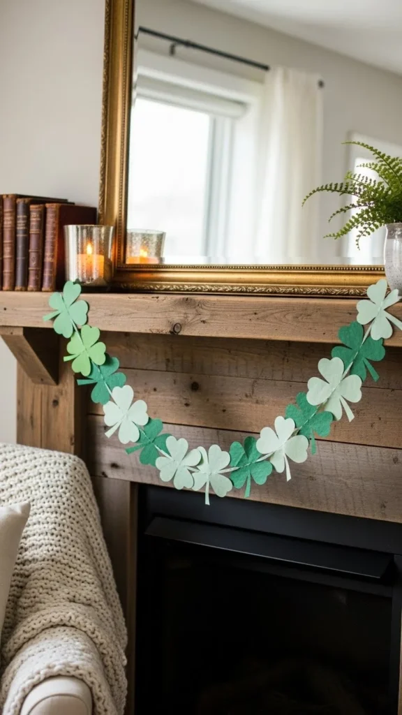 Paper Shamrock Garland