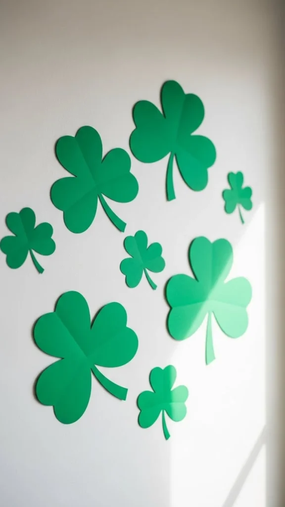 Paper Shamrock Wall Cutouts