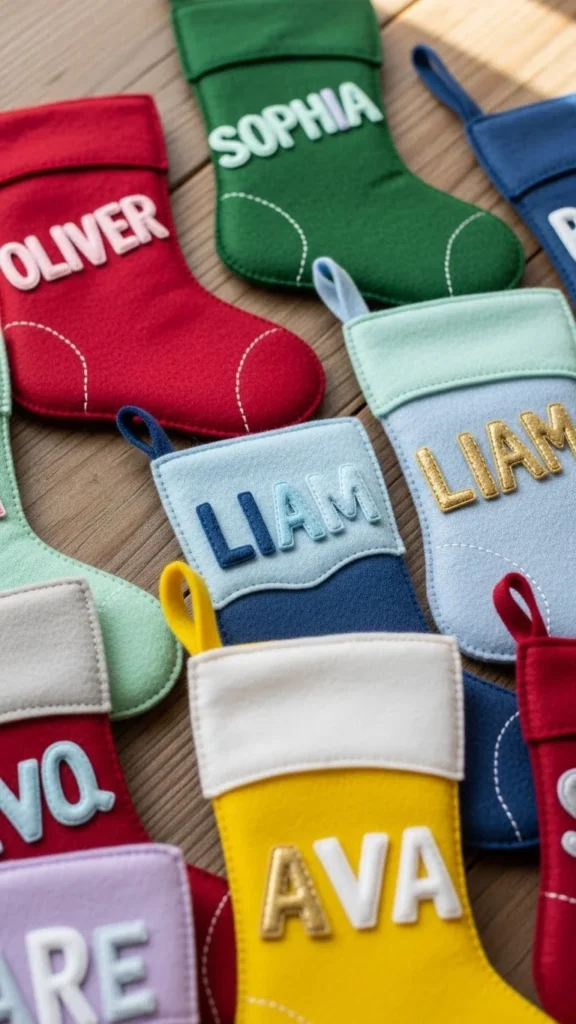 Personalized Felt Name Stockings