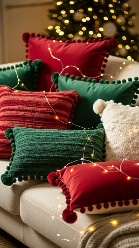 Pom-Pom Trim Pillows