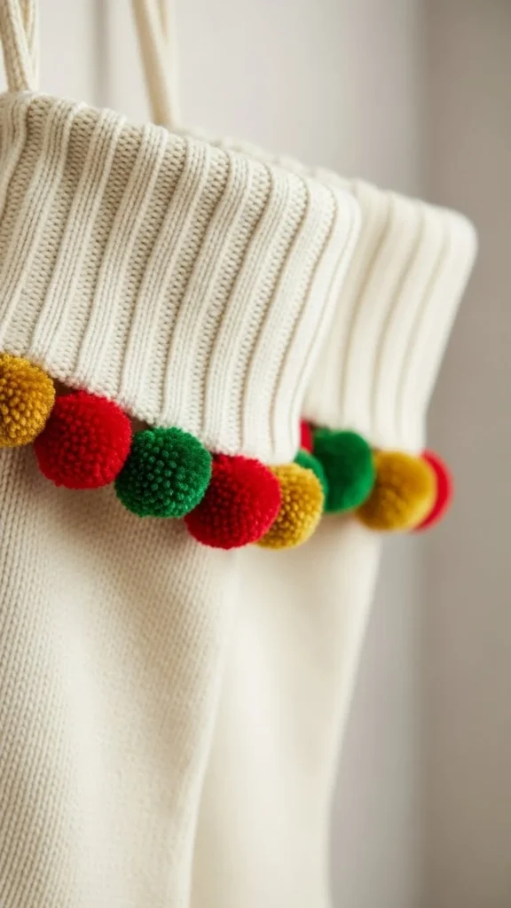 Pom-Pom Trim Stockings