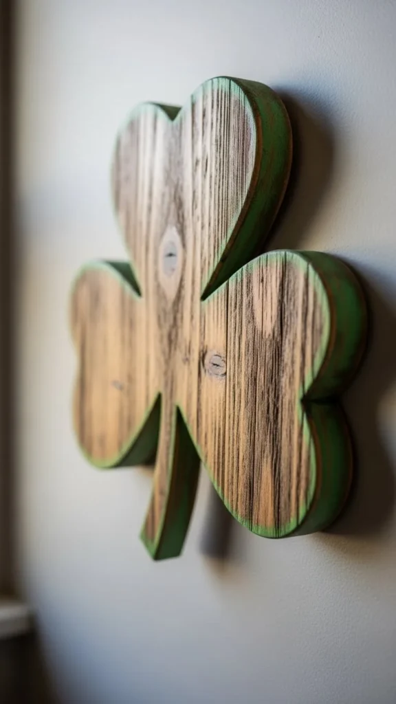 Reclaimed Wood Shamrock Wall Panel