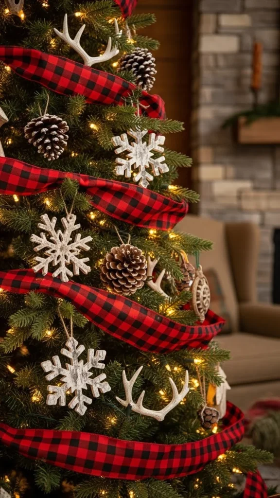 Red Plaid Lodge Tree