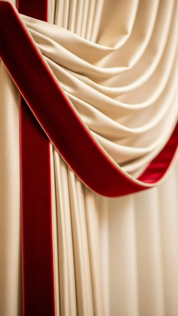 Ribbon-Framed Curtains