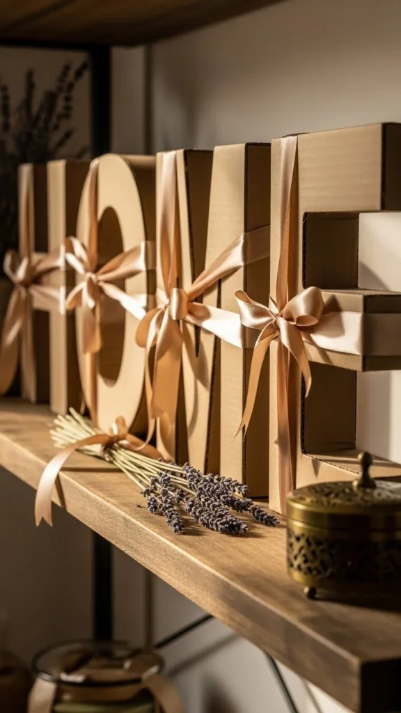 Ribbon-Wrapped Party Letters