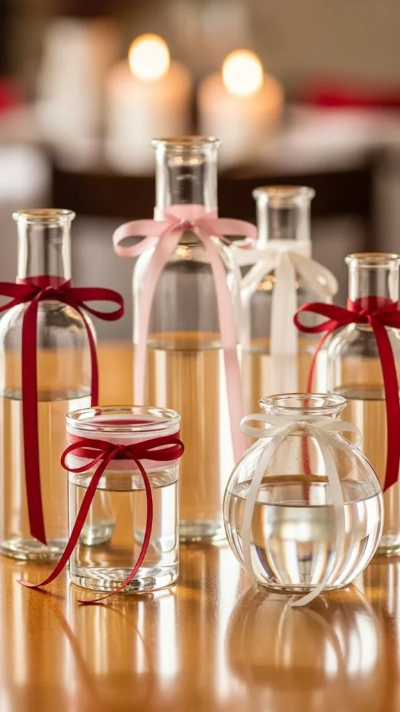 Ribbon Wrapped Vases