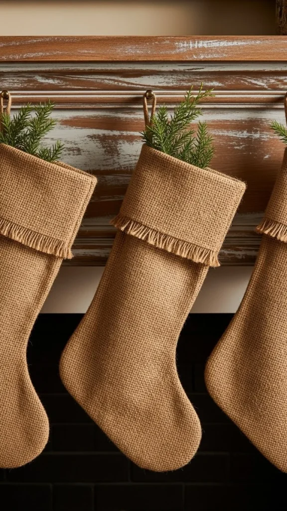 Rustic Burlap Stockings