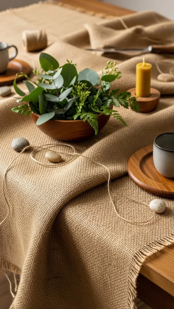 Rustic Burlap Tablecloth