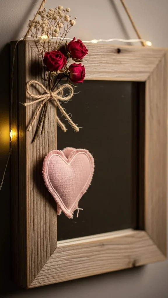 Rustic Wood Frame Mirror Accent