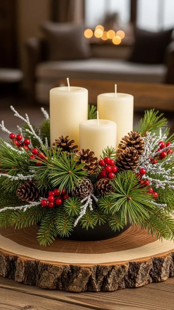 Rustic Wood Slice Arrangement